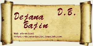 Dejana Bajin vizit kartica